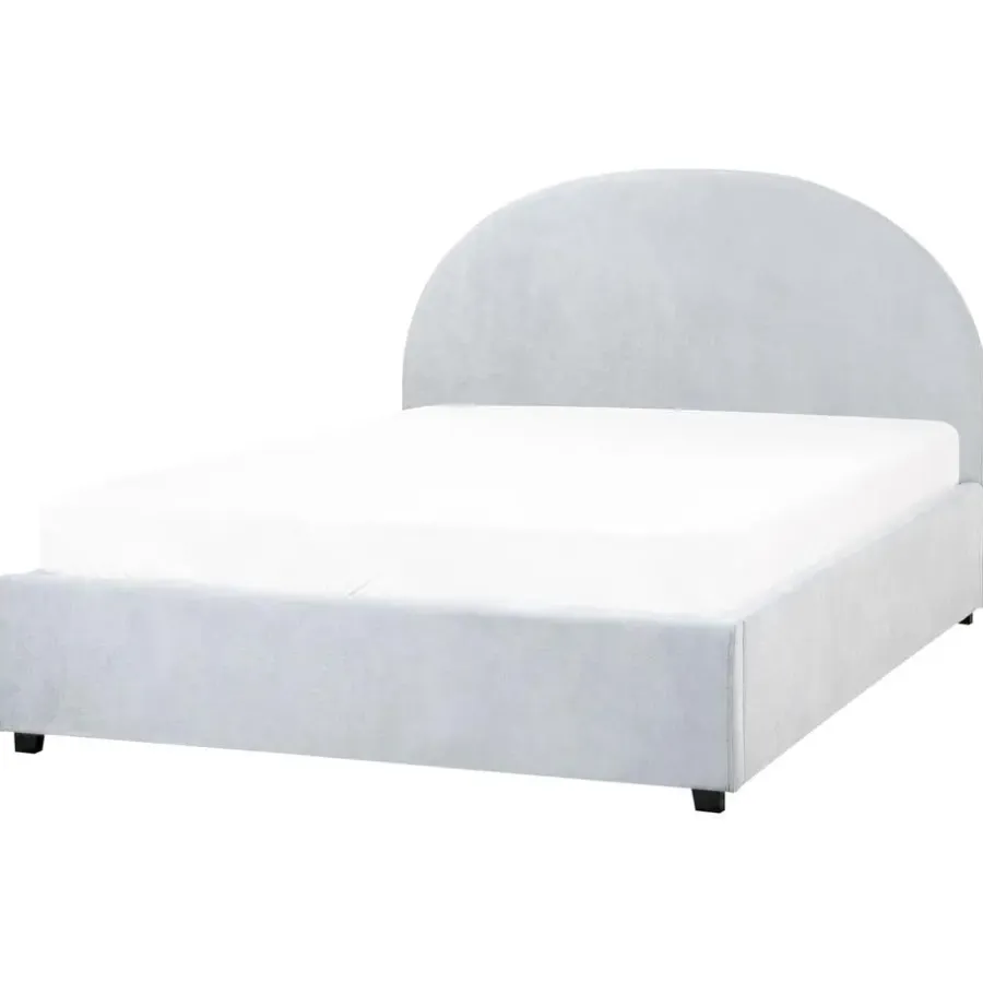 Beliani VAUCLUSE - Bed met opbergruimte - Lichtblauw - 140 x 200 cm - Stof