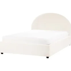 Beliani VAUCLUSE - Bed met opbergruimte - Gebroken wit - 140 x 200 cm - Bouclé