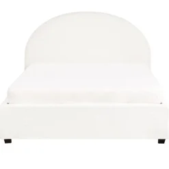 Beliani VAUCLUSE - Bed met opbergruimte - Gebroken wit - 140 x 200 cm - Bouclé