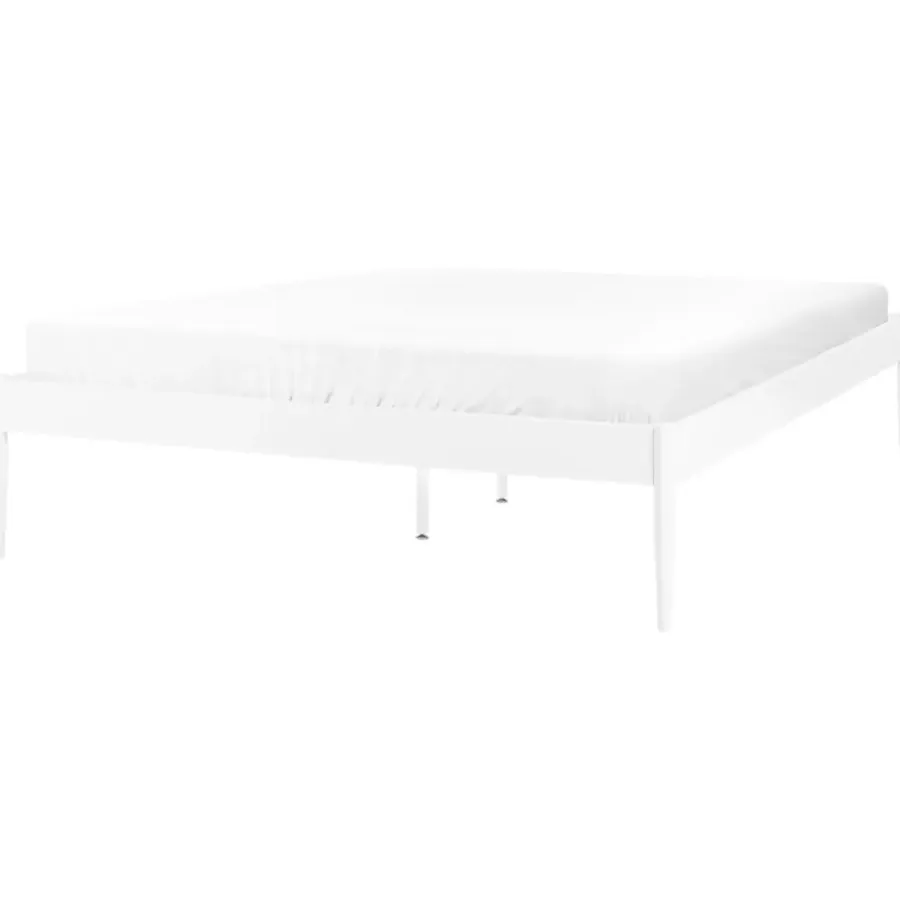 Beliani VAURS - Tweepersoonsbed - Wit - 140 x 200 cm - Staal