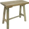Krukjes-Van der Leeden V/d Leeden Houten bankje - 43 x 21 x 38 cm - teakhout - zitbankje