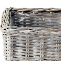 Van der Leeden VD Leeden Opbergmand - antiek wit - 30 x 30 x 15 cm - rotan