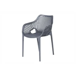 Tuinstoelen-Madino Terrasmeubilair VDG - Madino Air stapelbare stoel - Grijs
