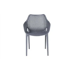 Tuinstoelen-Madino Terrasmeubilair VDG - Madino Air stapelbare stoel - Grijs