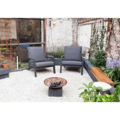 Tuinstoelen-Van der Garde Tuinmeubelen - Premium VDG Atlanta loungestoel - Antraciet
