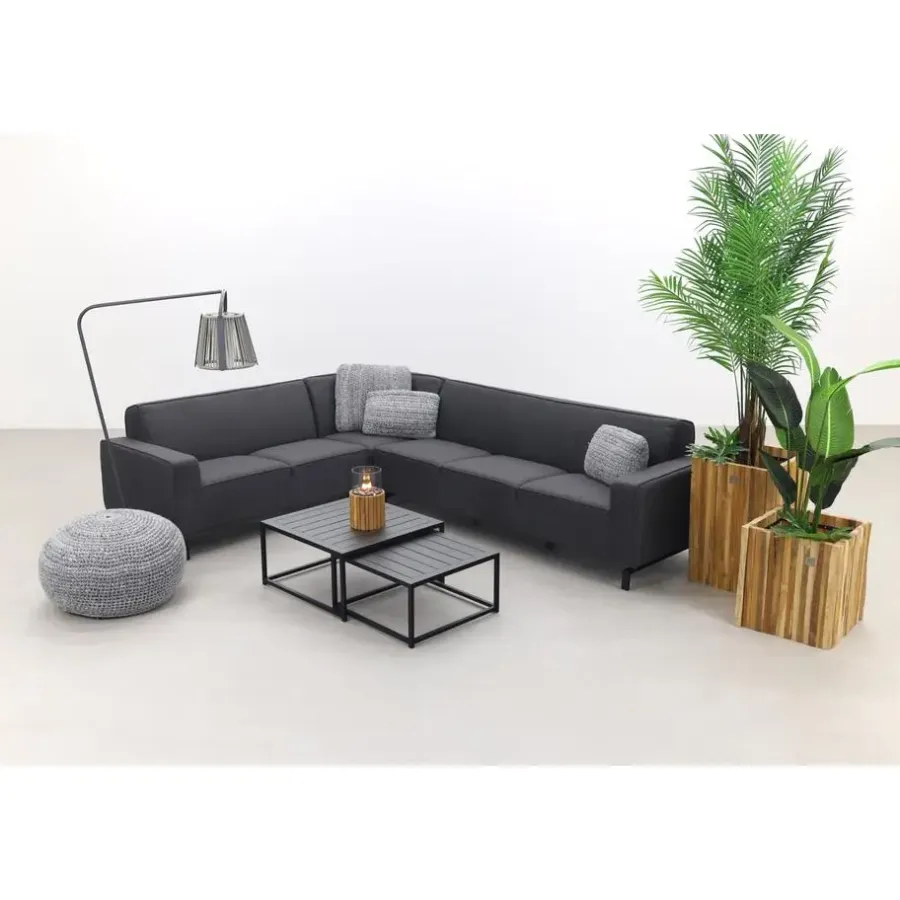 Loungesets-ZITT Outdoor VDG Boavista/Royalty Sunbrella loungeset - Sooty - 5-delig