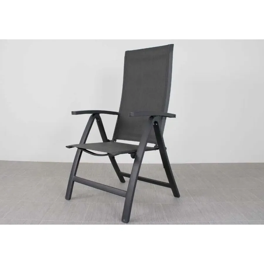 Tuinstoelen-Van der Garde Tuinmeubelen - Premium VDG Corsica verstelbare tuinstoel - Antraciet