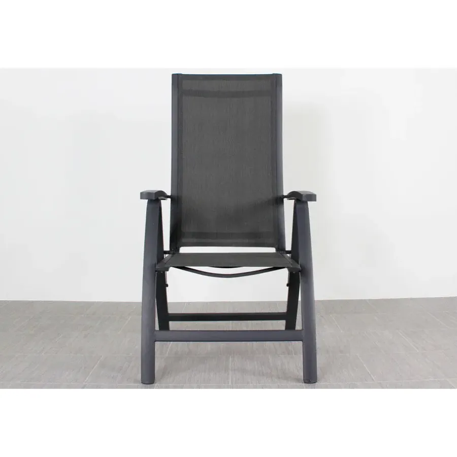 Tuinstoelen-Van der Garde Tuinmeubelen - Premium VDG Corsica verstelbare tuinstoel - Antraciet