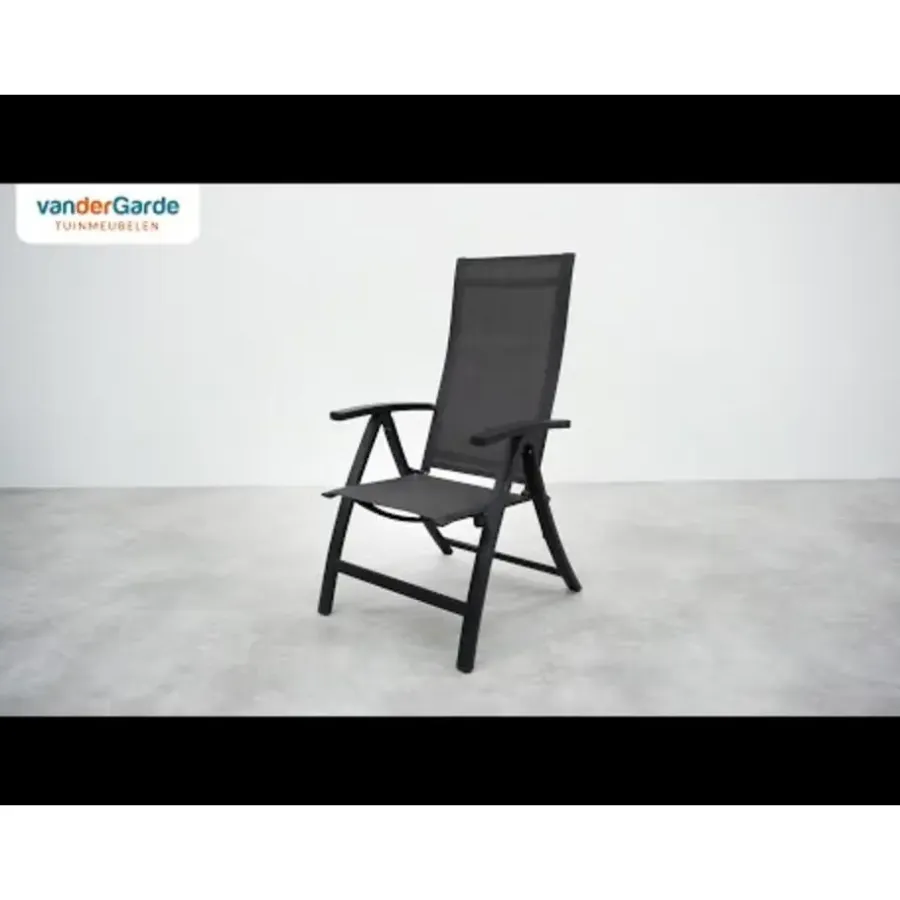 Tuinstoelen-Van der Garde Tuinmeubelen - Premium VDG Corsica verstelbare tuinstoel - Antraciet