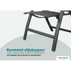Tuinstoelen-Van der Garde Tuinmeubelen - Premium VDG Corsica verstelbare tuinstoel - Antraciet