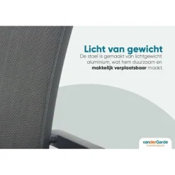 Tuinstoelen-Van der Garde Tuinmeubelen - Premium VDG Corsica verstelbare tuinstoel - Antraciet