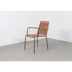 Tuinstoelen-Van der Garde Tuinmeubelen - Premium VDG Denver rope stapelbare tuinstoel Terracotta