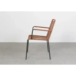 Tuinstoelen-Van der Garde Tuinmeubelen - Premium VDG Denver rope stapelbare tuinstoel Terracotta