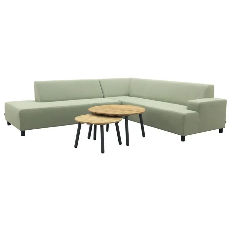 Van der Garde Tuinmeubelen - Premium VDG Malaga/Mindo - hoekbank loungeset chaise longue - green