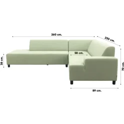 Van der Garde Tuinmeubelen - Premium VDG Malaga/Mindo - hoekbank loungeset chaise longue - green