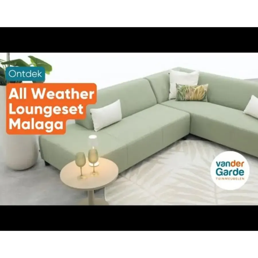 Van der Garde Tuinmeubelen - Premium VDG Malaga/Mindo - hoekbank loungeset chaise longue - green