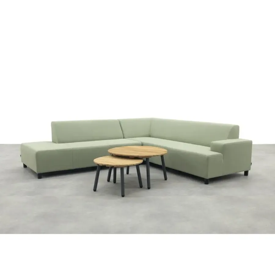 Van der Garde Tuinmeubelen - Premium VDG Malaga/Mindo - hoekbank loungeset chaise longue - green