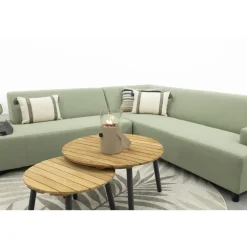 Van der Garde Tuinmeubelen - Premium VDG Malaga/Mindo - hoekbank loungeset chaise longue - green