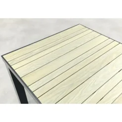 Van der Garde Tuinmeubelen - Premium VDG Nola tuintafel 90x90 cm. - Antraciet/Houtlook