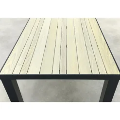 Van der Garde Tuinmeubelen - Premium VDG Nola tuintafel 160x90 cm. - Antraciet/Houtlook