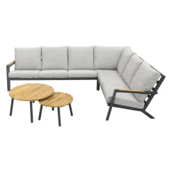 Loungesets-Van der Garde Tuinmeubelen - Premium VDG Santos/Mindo loungeset - loungebank - antraciet