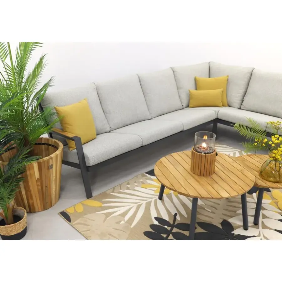 Loungesets-Van der Garde Tuinmeubelen - Premium VDG Santos/Mindo loungeset - loungebank - antraciet