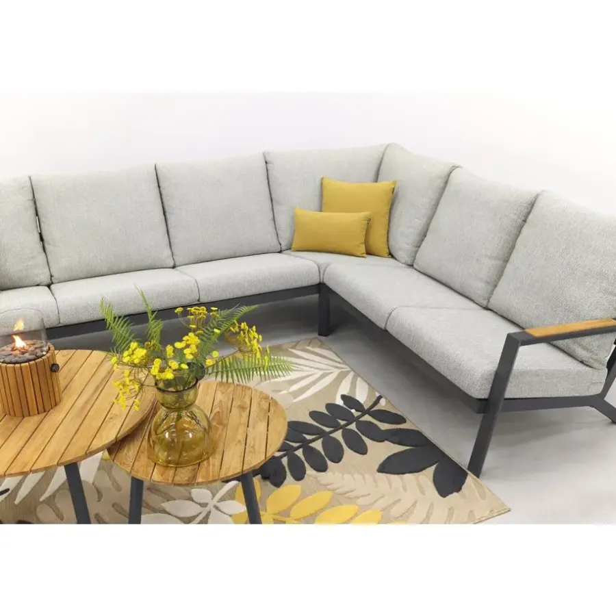 Loungesets-Van der Garde Tuinmeubelen - Premium VDG Santos/Mindo loungeset - loungebank - antraciet