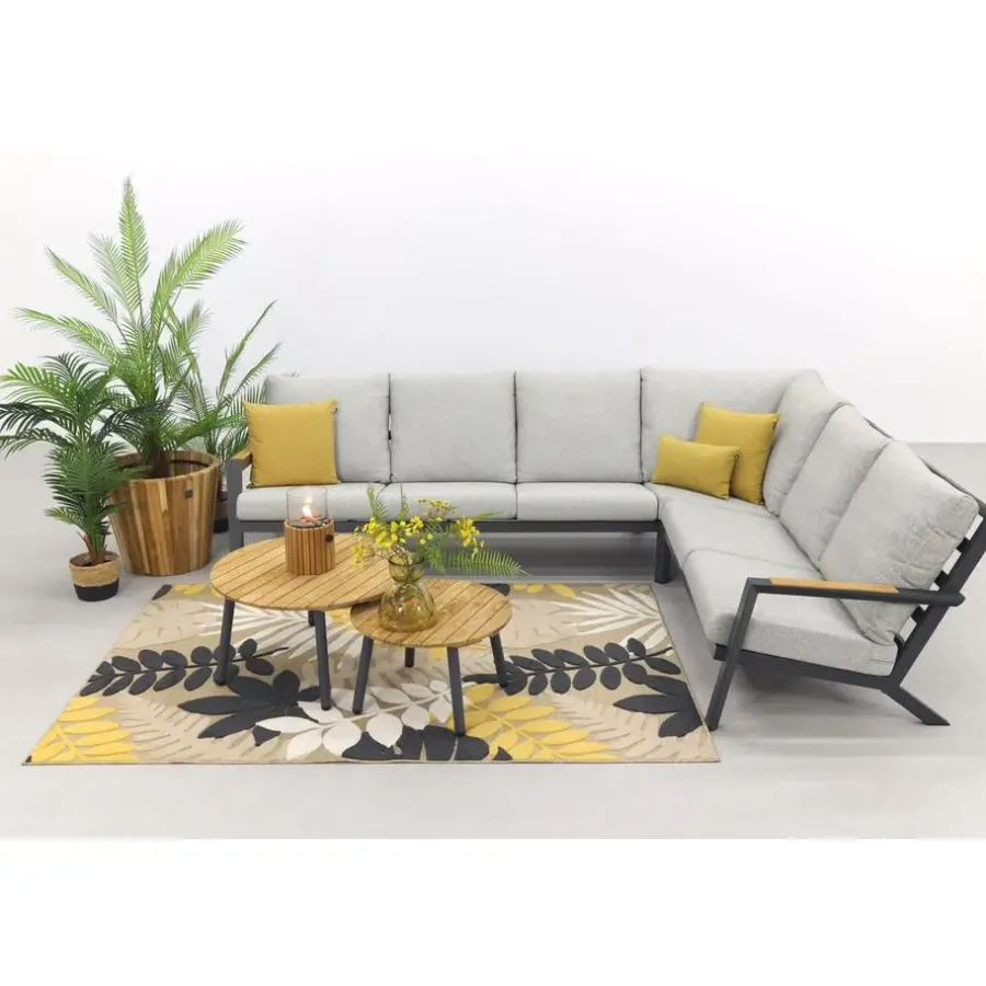 Loungesets-Van der Garde Tuinmeubelen - Premium VDG Santos/Mindo loungeset - loungebank - antraciet