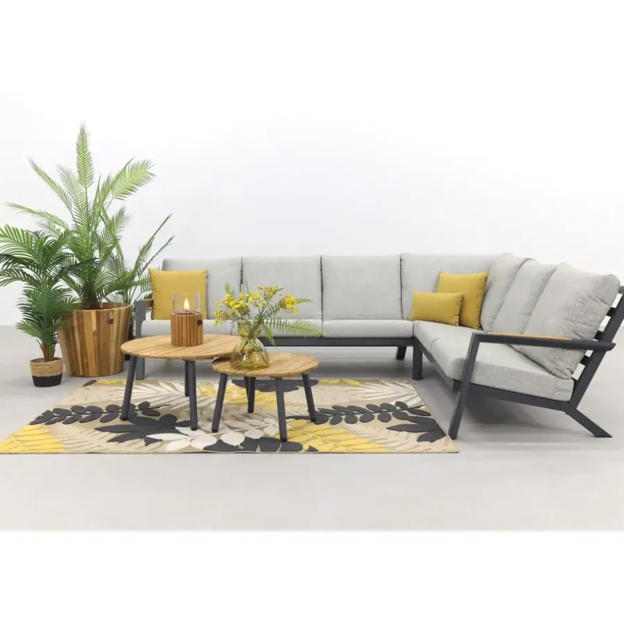Loungesets-Van der Garde Tuinmeubelen - Premium VDG Santos/Mindo loungeset - loungebank - antraciet
