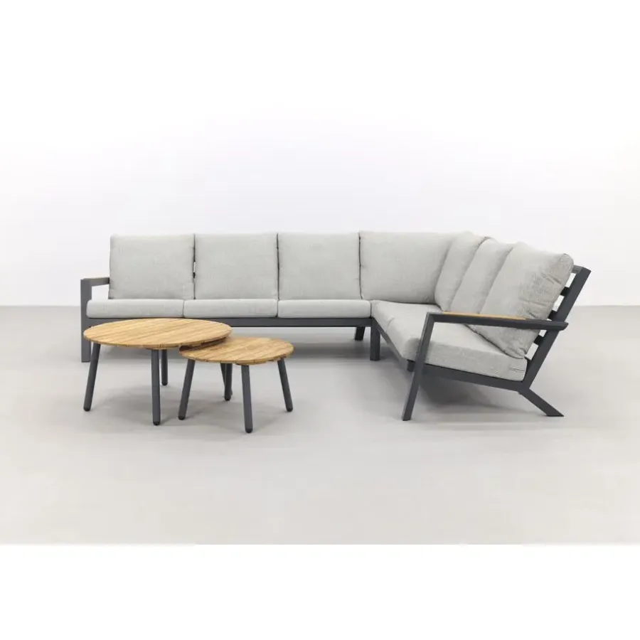 Loungesets-Van der Garde Tuinmeubelen - Premium VDG Santos/Mindo loungeset - loungebank - antraciet