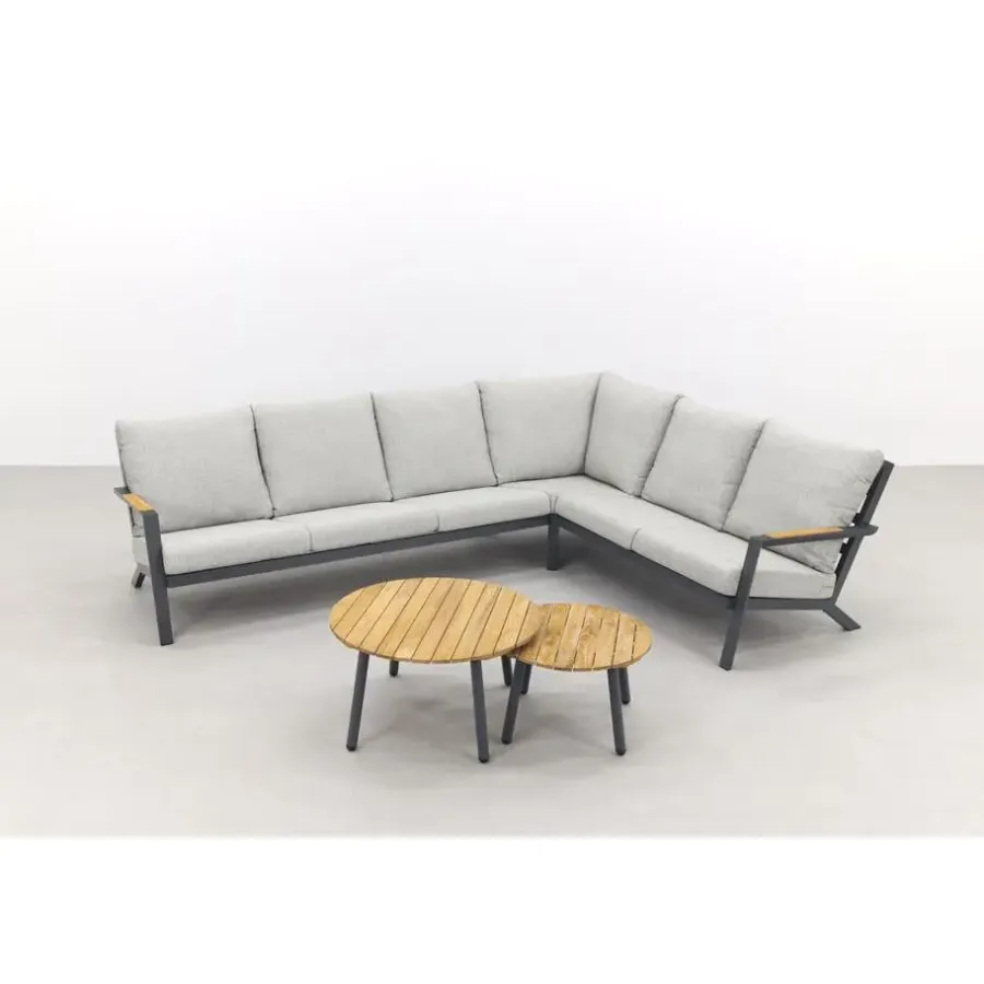 Loungesets-Van der Garde Tuinmeubelen - Premium VDG Santos/Mindo loungeset - loungebank - antraciet