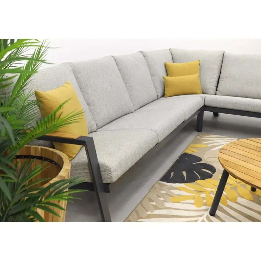 Loungesets-Van der Garde Tuinmeubelen - Premium VDG Santos/Mindo loungeset - loungebank - antraciet