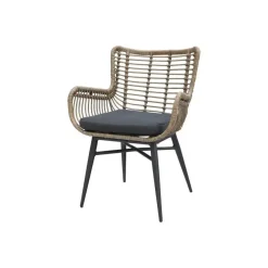 Tuinstoelen-Van der Garde Tuinmeubelen - Premium VDG Set van 4 - Jasmine dining tuinstoel - Naturel