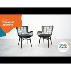 Tuinstoelen-Van der Garde Tuinmeubelen - Premium VDG Set van 4 - Jasmine dining tuinstoel - Naturel