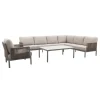 Van der Garde Tuinmeubelen - Premium VDG Sierra hoek loungeset + loungestoel - Naturel/Grijs