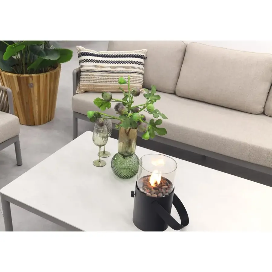 Van der Garde Tuinmeubelen - Premium VDG Sierra hoek loungeset + loungestoel - Naturel/Grijs