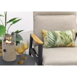 Bistro- & Balkonsets-Van der Garde Tuinmeubelen - Premium VDG Solaro/Velora verstelbare loungestoelen set (3-delig) - Royal grey / Zand