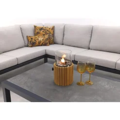 Loungesets-Van der Garde Tuinmeubelen - Premium VDG Viento/Atlanta hoek loungeset (4-delig) - Royal Grey/Antraciet