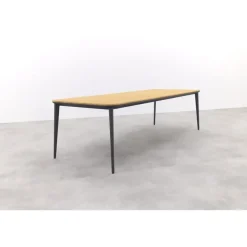 Tuintafels-Van der Garde Tuinmeubelen - Premium Vdgarde Premium Alaska tuintafel - teak/alu - antraciet - 270x100 cm