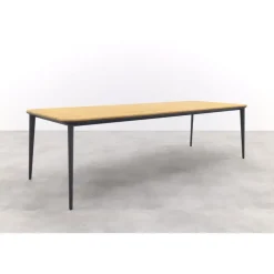 Tuintafels-Van der Garde Tuinmeubelen - Premium Vdgarde Premium Alaska tuintafel - teak/alu - antraciet - 270x100 cm