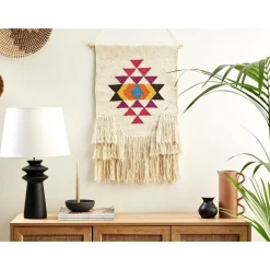 Wandkleden-Beliani VEHARI - Wanddecoratie - Beige - Katoen