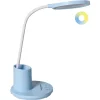 Leen Bakker VELA - Bureaulamp LED - Blauw - Synthetisch materiaal