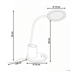 Leen Bakker VELA - Bureaulamp LED - Blauw - Synthetisch materiaal