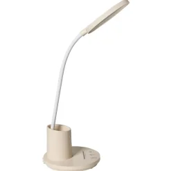 Leen Bakker VELA - Bureaulamp LED - Lichtbeige - Synthetisch materiaal