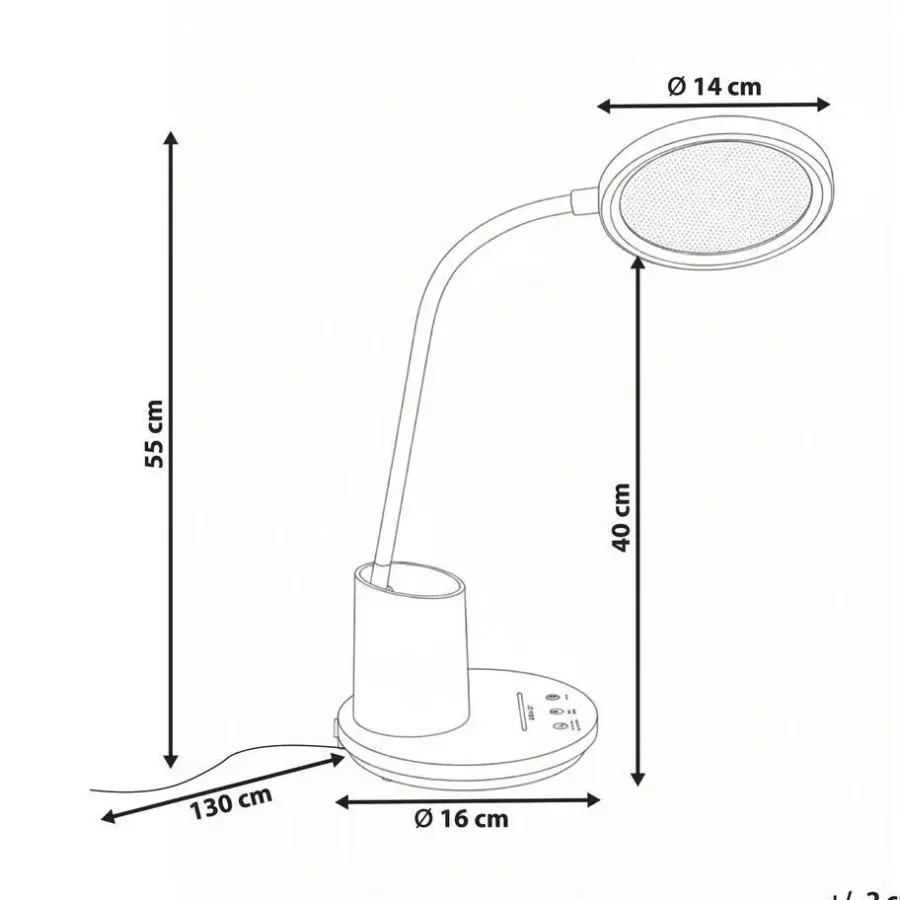 Bureaulampen|Bureaulampen-Leen Bakker VELA - Bureaulamp LED - Wit - Synthetisch materiaal
