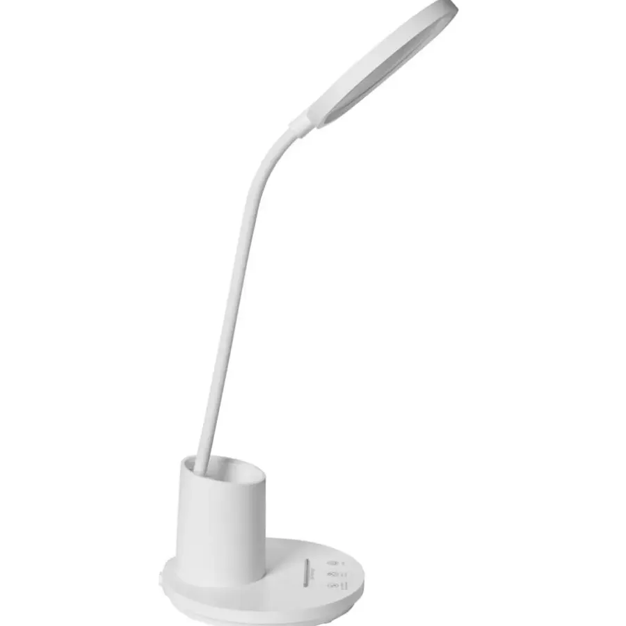 Bureaulampen|Bureaulampen-Leen Bakker VELA - Bureaulamp LED - Wit - Synthetisch materiaal