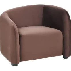 Leen Bakker VELTADA - Fauteuil - Bruin - Fluweel