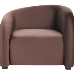 Leen Bakker VELTADA - Fauteuil - Bruin - Fluweel
