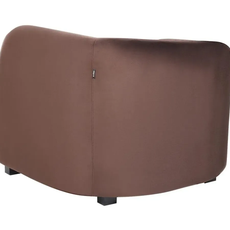 Leen Bakker VELTADA - Fauteuil - Bruin - Fluweel