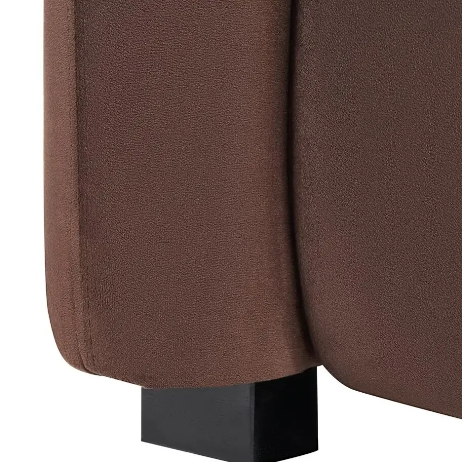 Leen Bakker VELTADA - Fauteuil - Bruin - Fluweel